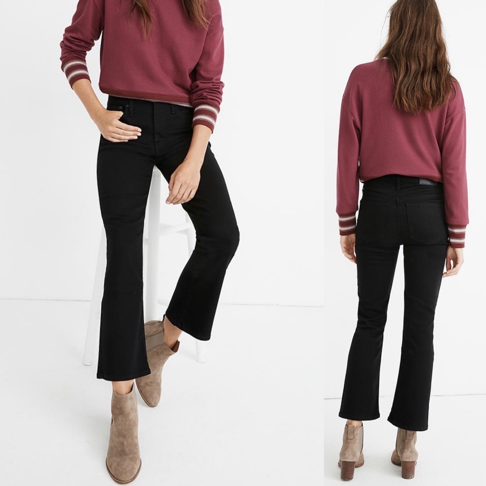 Madewell Cali Demi-Boot Jeans in Black Frost 29 B2